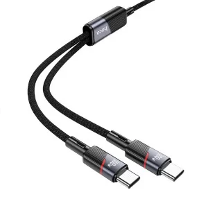 Кабель Hoco U139 C to C+C 100W fast charging data cable [Black]
